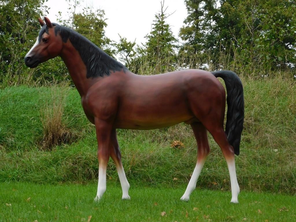 Beeld Paard XXL - 190 x 220 cm - Polystone, Ophalen of Verzenden, Nieuw