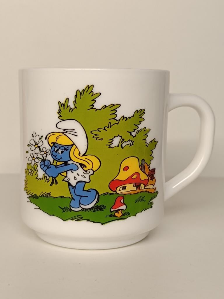 Smurfen Peyo Arcopal 1984 vintage mok, Enlèvement ou Envoi