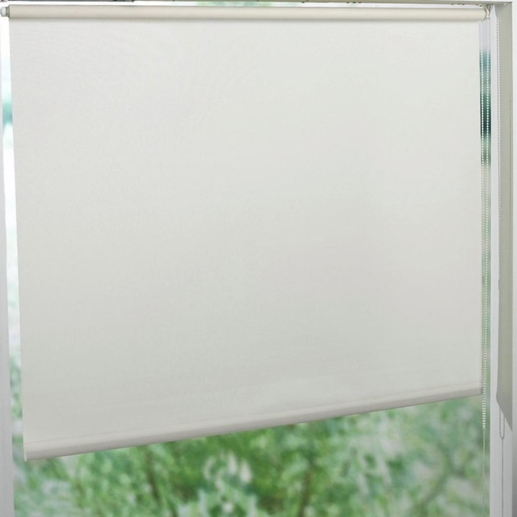 Store de couleur blanc crème translucide, Crème, 150 à 200 cm, Comme neuf, 150 à 200 cm