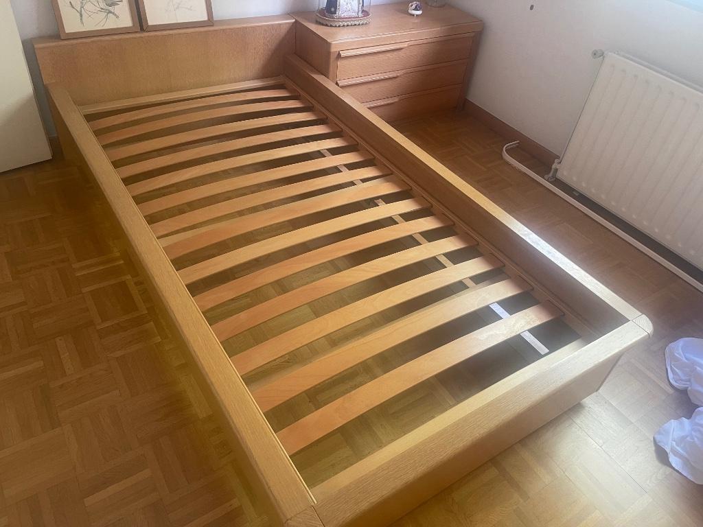 één persoons bed met commode van "Musterring", 100 cm, Enlèvement, Bois, 210 cm
