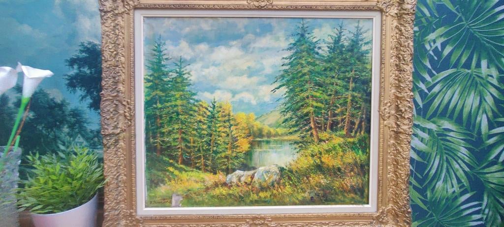 Peinture a huile, Antiquités & Art, Art | Peinture | Moderne, Enlèvement