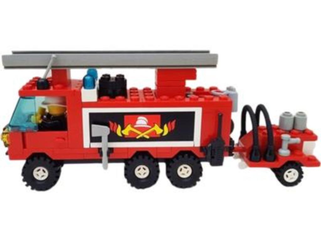LEGO Fire Brandweer 6480 Hook and Ladder Truck Brandweerwage, Ophalen of Verzenden, Zo goed als nieuw, Complete set, Lego