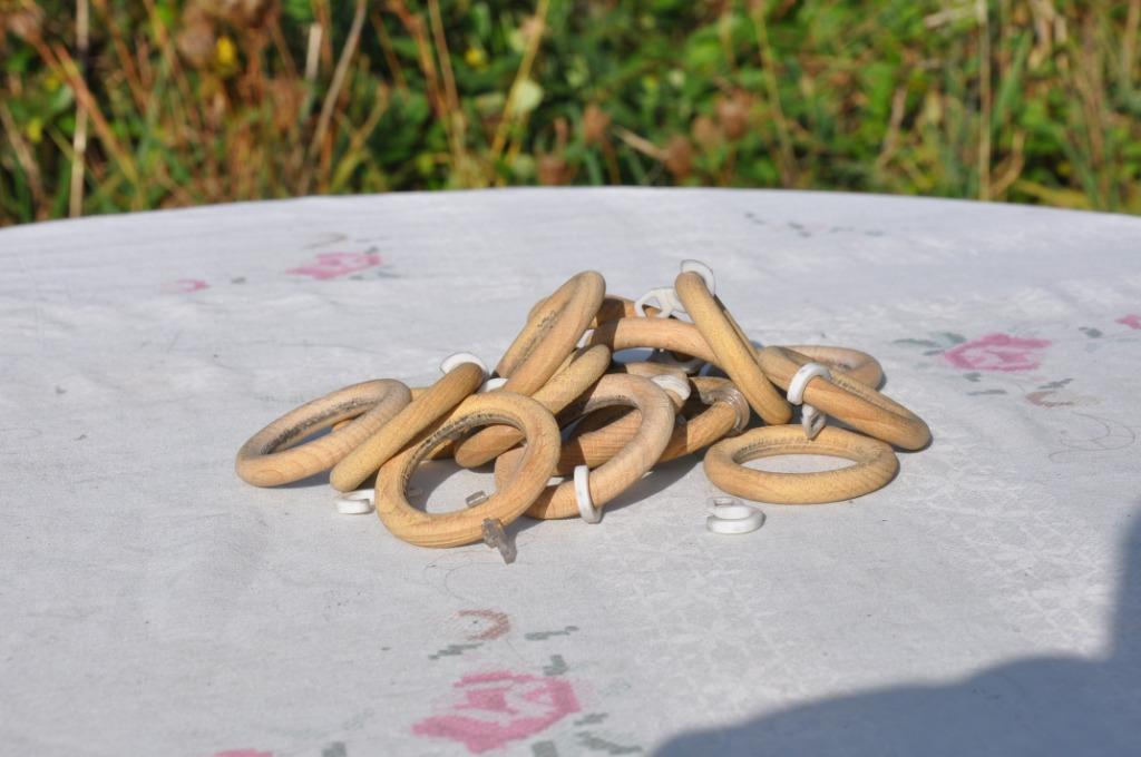 16 anneaux en bois  pour tenture, Enlèvement ou Envoi