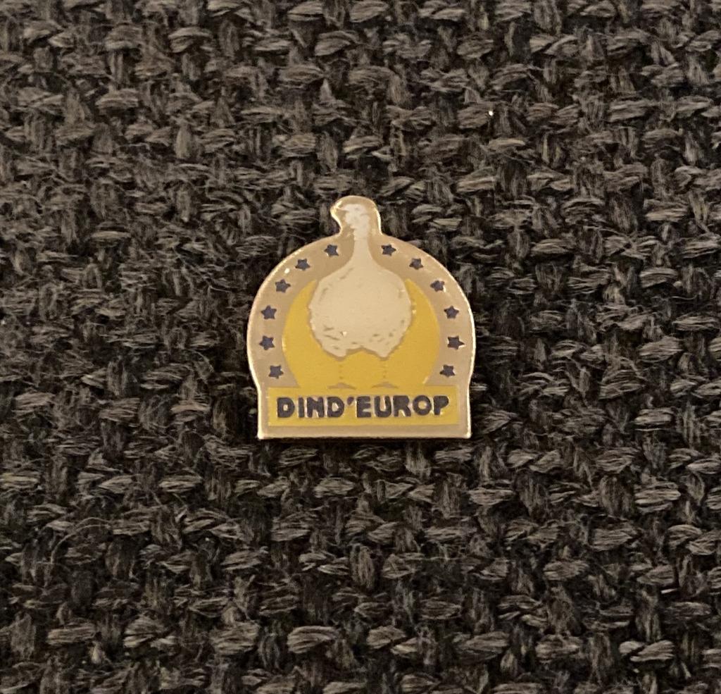 PIN - DIND'EUROP - DINDE - KALKOEN, Verzenden, Gebruikt, Overige onderwerpen, Speldje of Pin