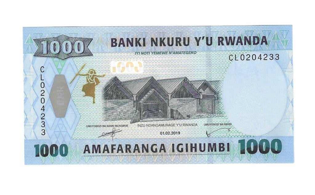 Rwanda, 1000 Francs 1/02/2019, UNC., Timbres & Monnaies, Billets de banque | Afrique, Enlèvement ou Envoi, Autres pays, Billets en vrac