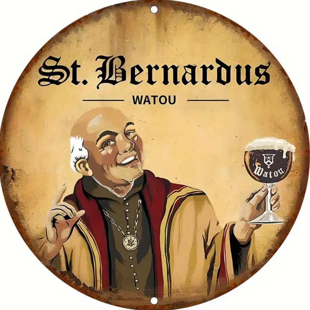 Panneau pub en métal Sint Bernardus Watou - vintage mancave, Enlèvement ou Envoi, Neuf, Panneau publicitaire