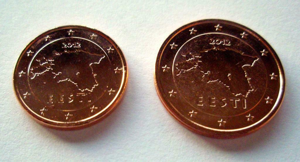 Estland 2012 1 + 2 Eurocent UNC, Envoi, Estonie, Autres valeurs, Série