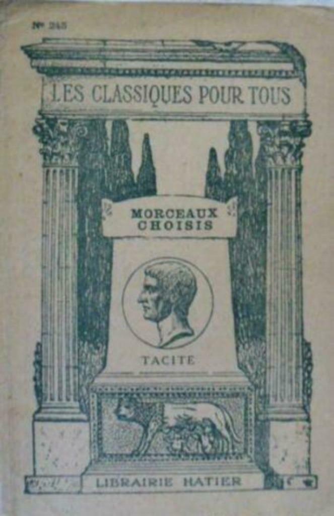 Tacite Morceaux choisis, Enlèvement ou Envoi, Tacite