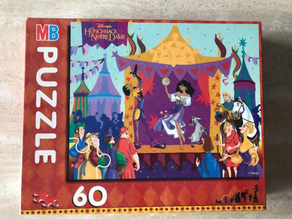 Puzzel MB "Disney" - 60st. (zn3914), Ophalen of Verzenden, Minder dan 500 stukjes, Zo goed als nieuw