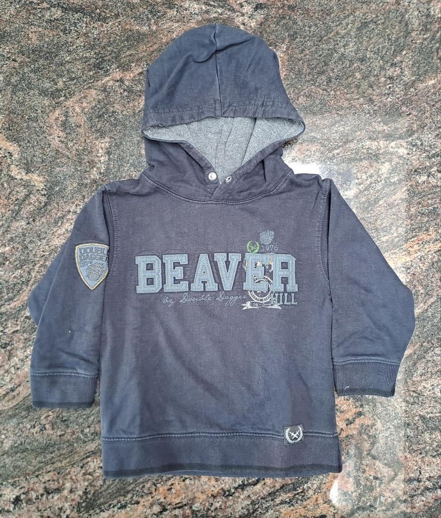 Taille 98 Pull à capuche gris foncé beaver, Garçon, C&A, Enlèvement ou Envoi, Pull ou Veste