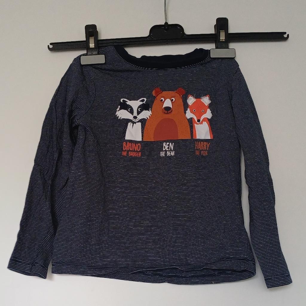 donkerblauwe pyjama met das-beer-vos, Garçon, C&A, Enlèvement ou Envoi, Vêtements de nuit ou Sous-vêtements
