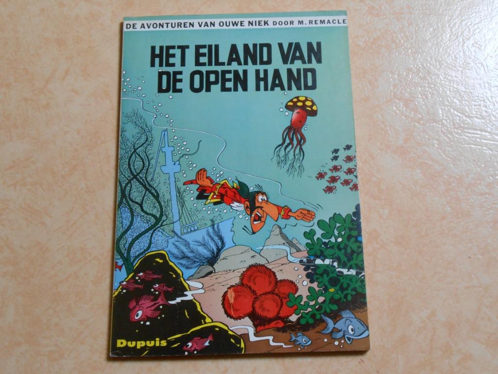 Ouwe Niek en Zwartbaard 4 Het eiland van de open hand 1962, Boeken, Eén stripboek, M. Remacle, Nieuw, Ophalen of Verzenden