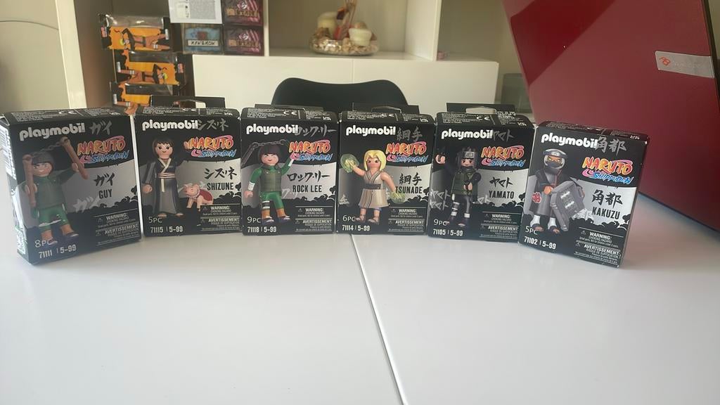 Set van 6 Playmobil Naruto Guy Shizune Rock Lee Tsunade, Ophalen of Verzenden, Nieuw