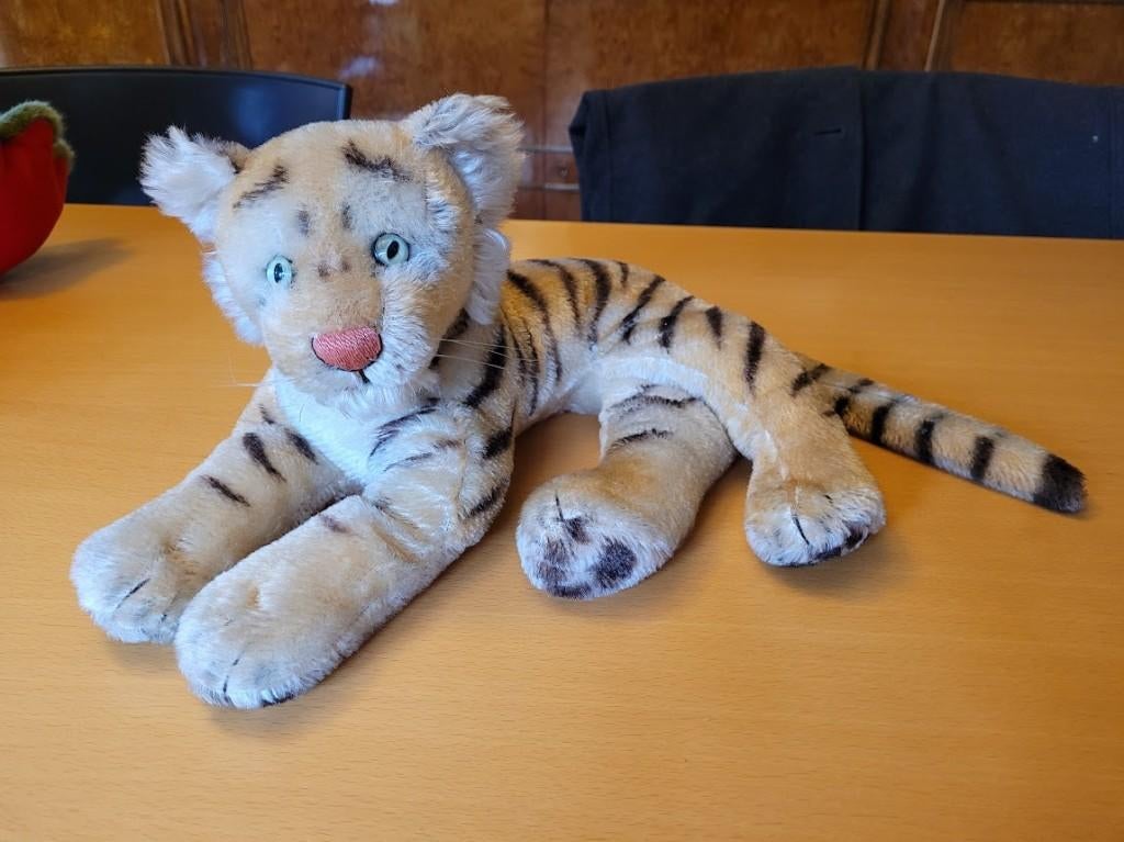 Steiff tijger Vintage, Verzamelen, Ophalen of Verzenden, Zo goed als nieuw, Overige typen, Steiff