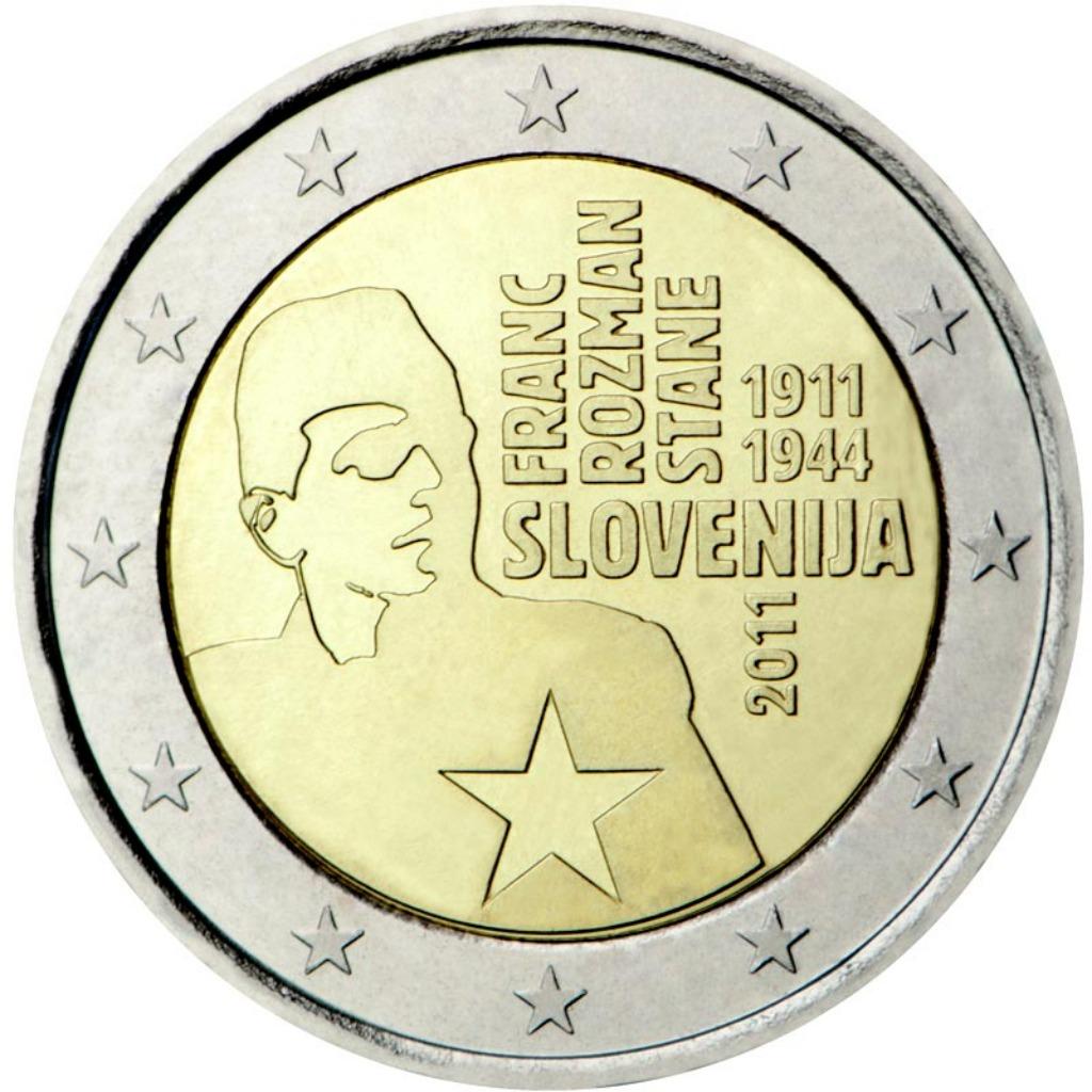 2 euros Slovenie 2011 UNC100e anniversaire de la naissance d, Enlèvement ou Envoi, Slovénie, 2 euros, Série
