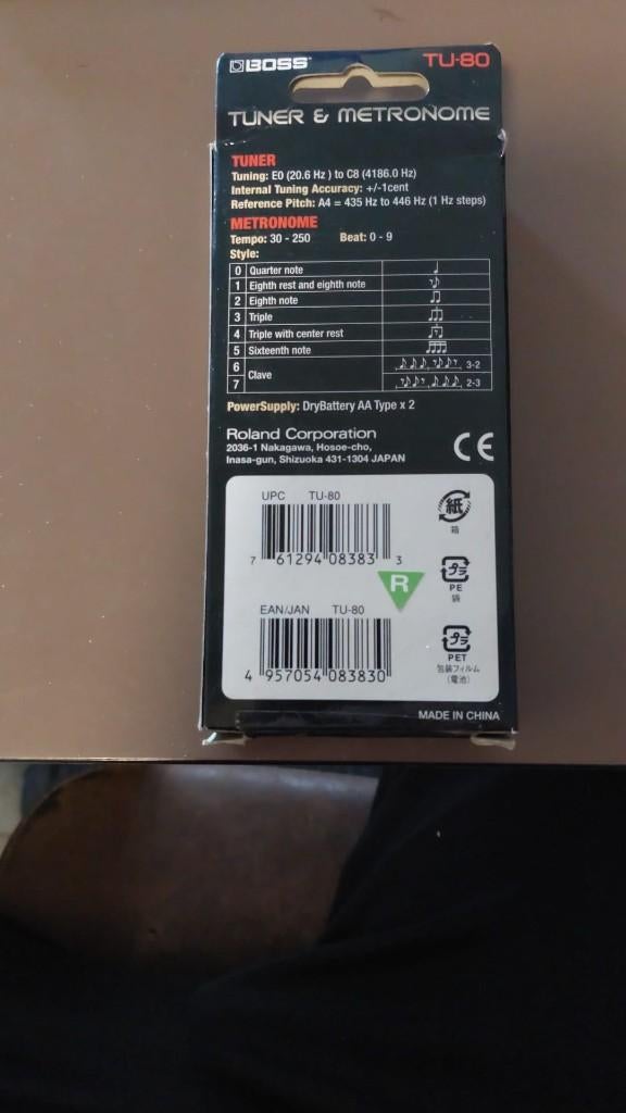 BOSS Tuner & Metronome TU-80, Musique & Instruments, Enlèvement ou Envoi, Comme neuf, Multi-effet