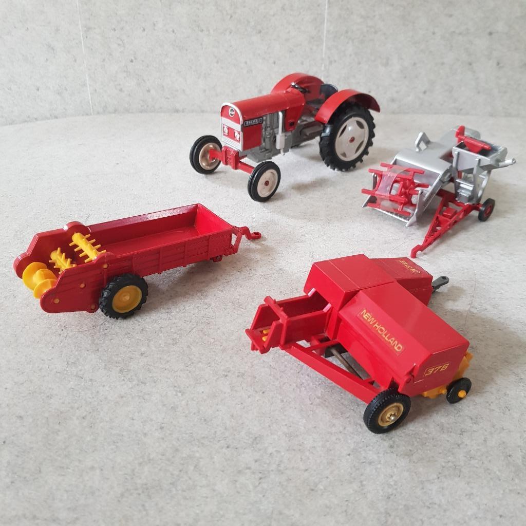 Miniatuur Tractor Eicher, ERTL combine, Britains, Ophalen of Verzenden