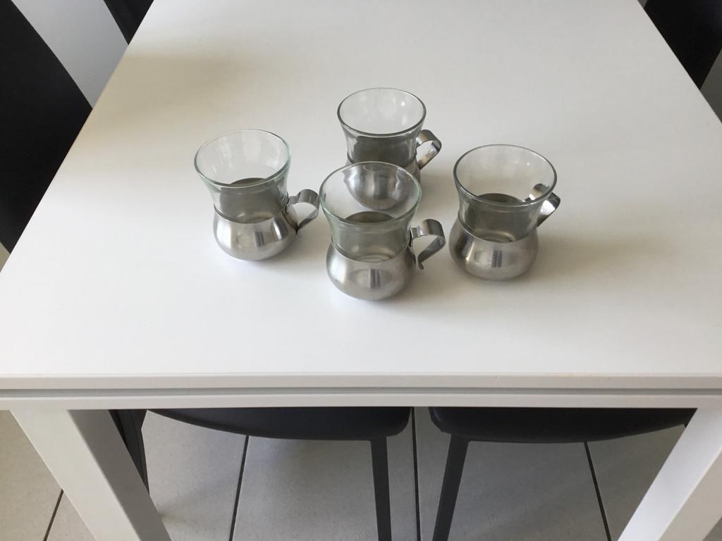 Theeglazen 5 stuks, Antiek en Kunst, Antiek | Tin, Ophalen