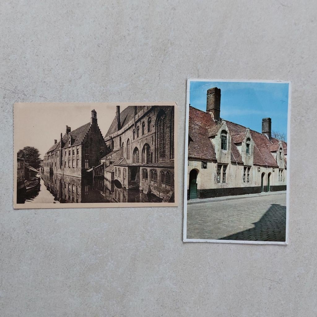 2 oude postkaarten van Brugge, Verzamelen, Postkaarten | België, Ophalen of Verzenden