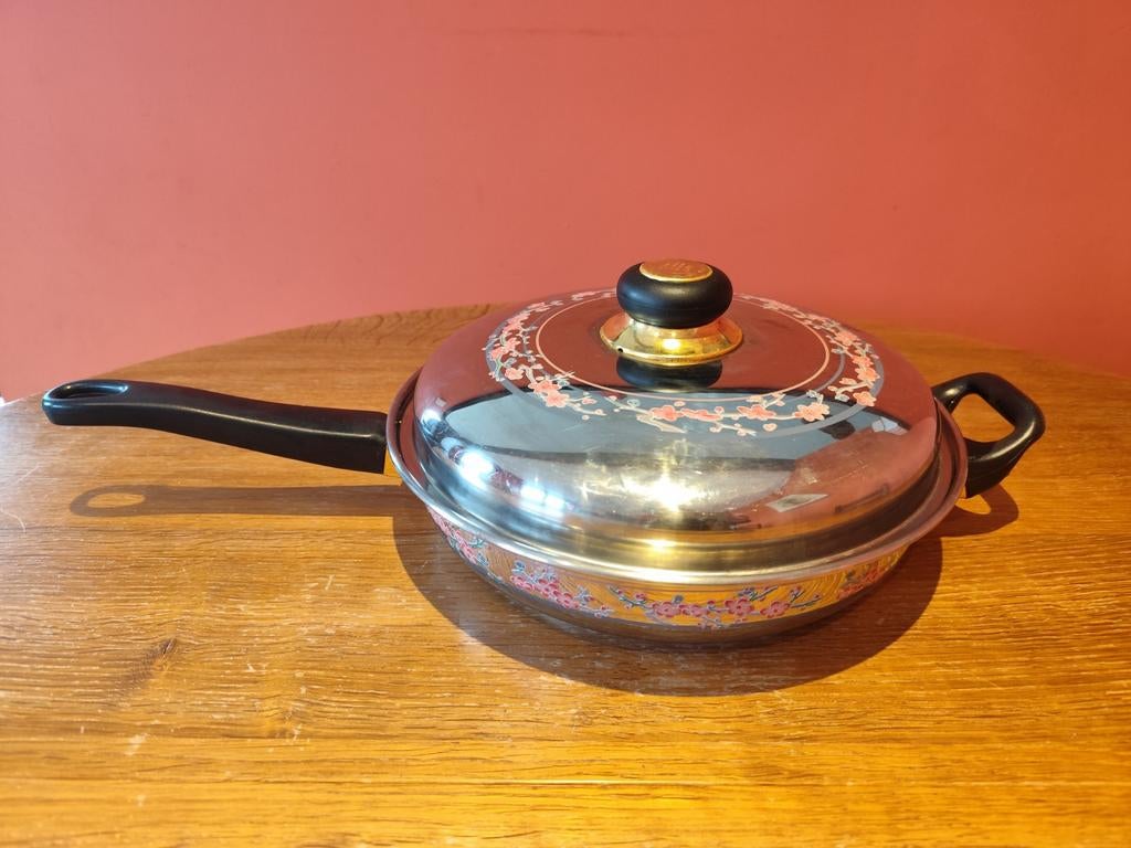 Casserole avec couvercle AMC Schuman inox ****, Enlèvement, Inox
