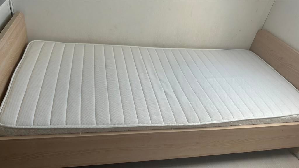 Eenpersoons matras 90/200,dekbedovertrek princess in fleece, Ophalen, Gebruikt, 90 cm, Eenpersoons