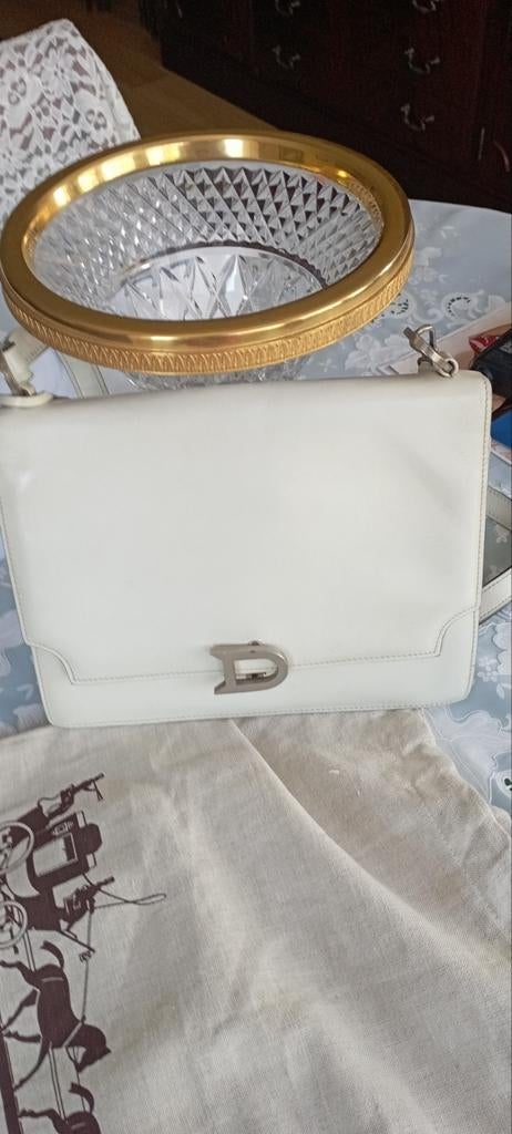 Delvaux vintage witte tas, Handtassen en Accessoires, Tassen | Damestassen, Ophalen of Verzenden, Gebruikt, Wit, Schoudertasje