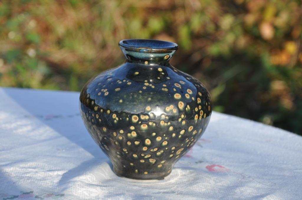 petit vase noir housse doctor, Enlèvement ou Envoi, Comme neuf, Noir