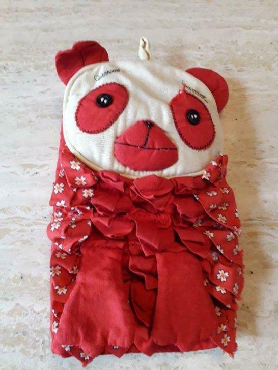 Gant de cuisine rouge en forme d'ours, Enlèvement ou Envoi, Neuf, Rouge