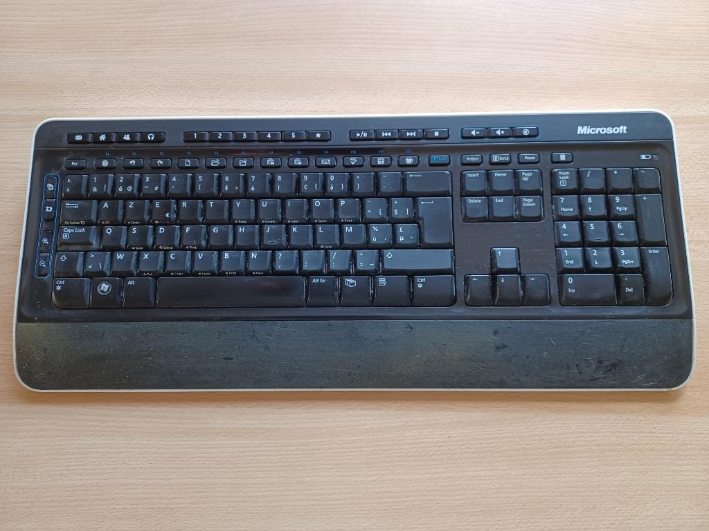Draadloos toetsenbord, Ophalen, Gebruikt, Azerty, Draadloos