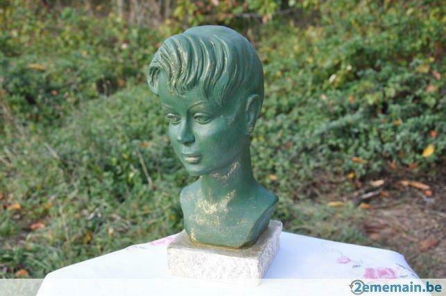 §buste jeune fille en plâtre sur socle signé cardi, Antiquités & Art, Enlèvement