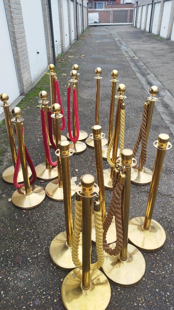 Afzetpaaltjes gouden, Diversen, Vlaggen en Wimpels, Ophalen, Gebruikt