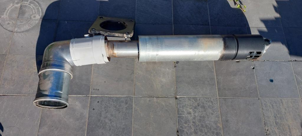 Échappement de 125 mm pour le chauffage, Enlèvement, Utilisé