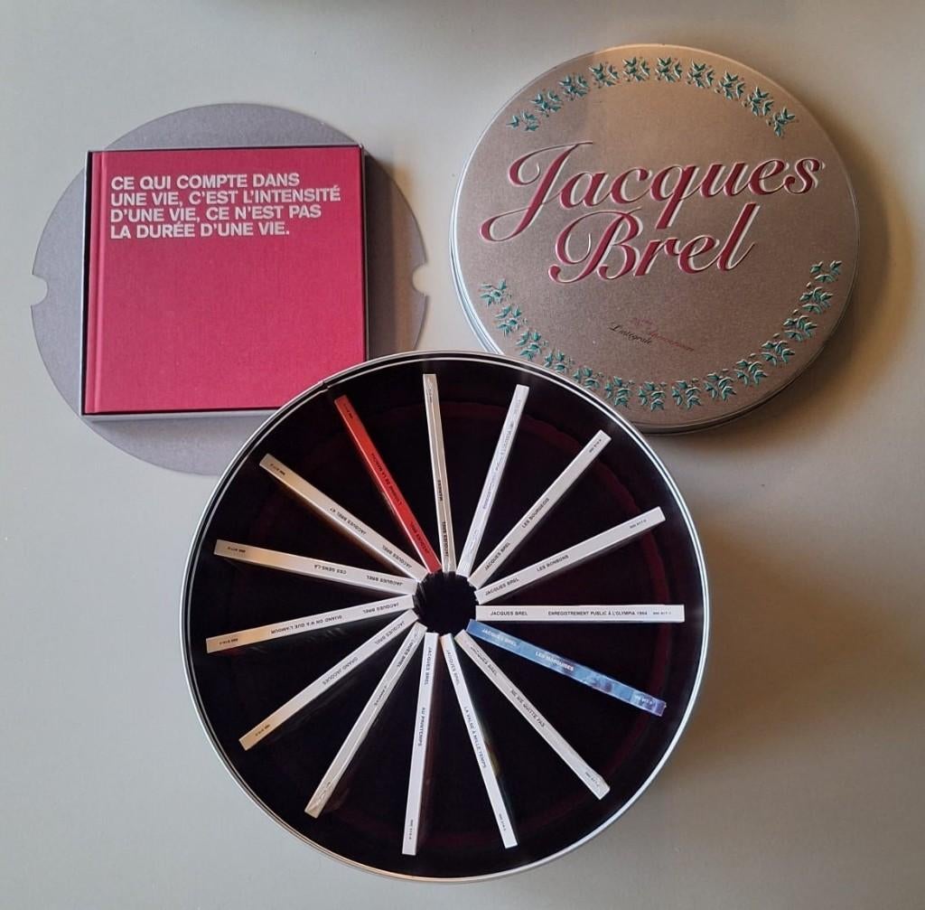 Jacques Brel – Boîte à bonbons (2003) – 15 CD’s + bonus, Enlèvement, Comme neuf