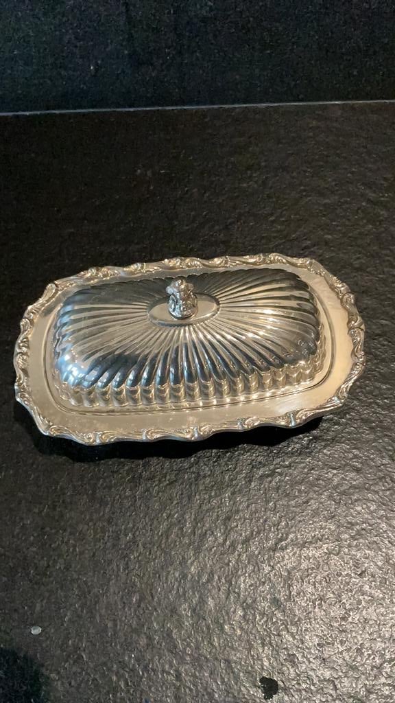 MR silverplated botervlootje, Antiek en Kunst, Ophalen of Verzenden