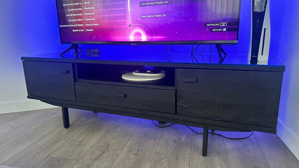 Tv kast, Huis en Inrichting, Kasten |Televisiemeubels, Ophalen, Zo goed als nieuw, Glas