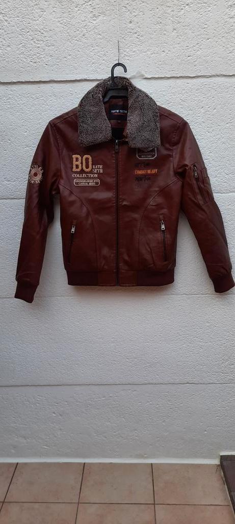 Splinter Nieuwe  Lederen Bomberjack L ZIE BESCHRIJVING  95€, Kleding | Heren, Ophalen of Verzenden, Nieuw, Bruin