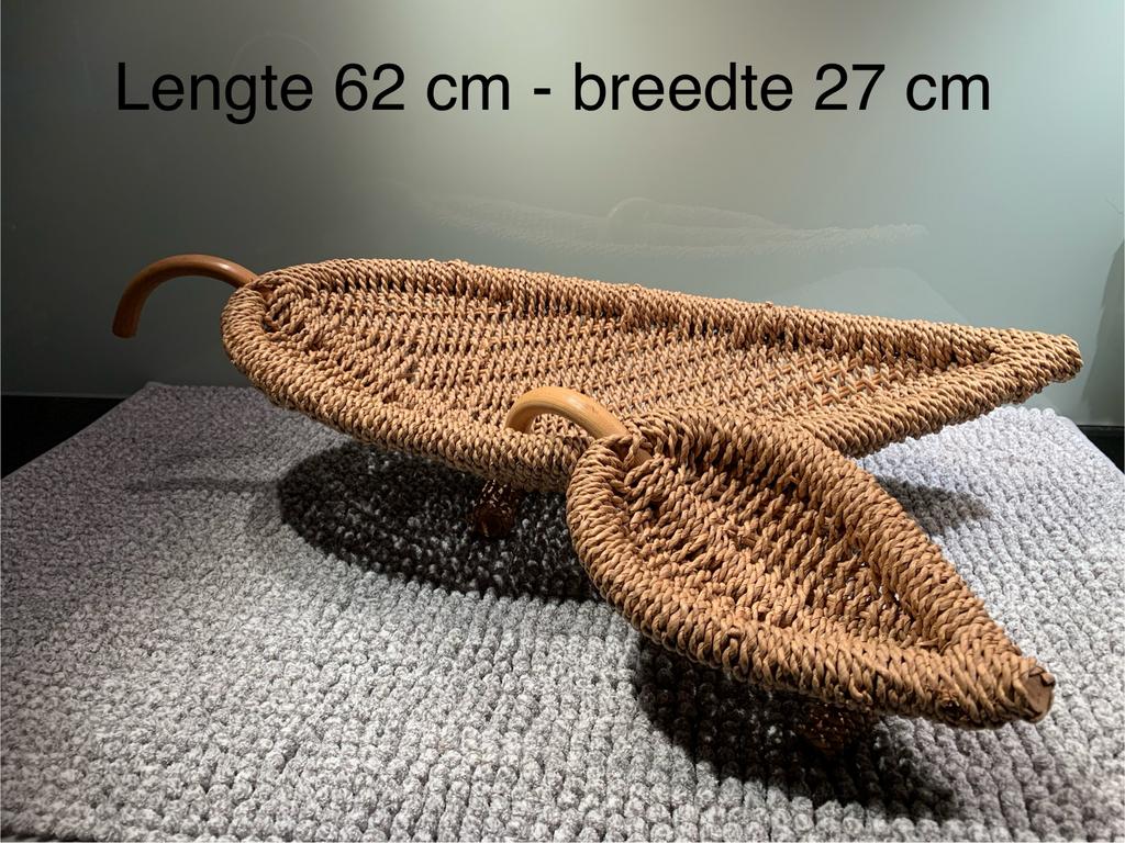 Paniers tissés de qualité durable. Motif en forme de feuille, Maison & Meubles, Enlèvement, Comme neuf