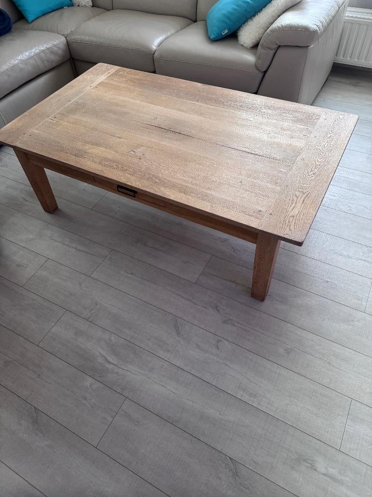 Eiken Salontafel, Ophalen, Gebruikt, 100 tot 150 cm, Eik