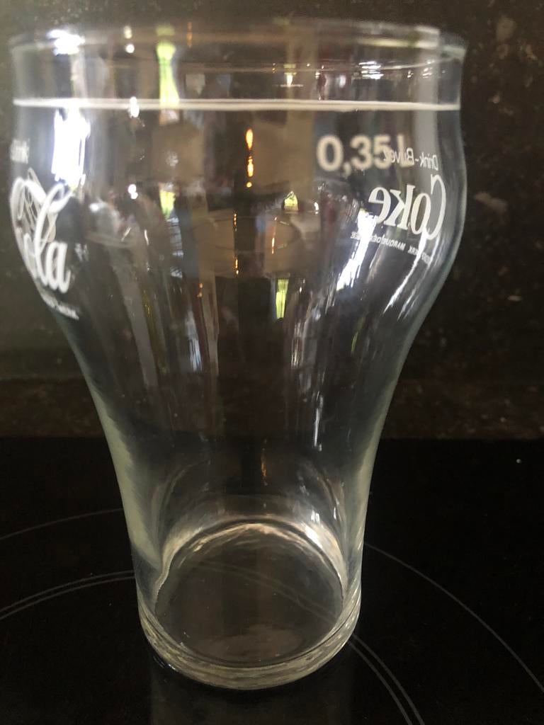 coca-cola glas 0,35 L en extra lijntje (zeldzaam ?), Verzamelen, Ophalen of Verzenden, Gebruikt, Overige typen