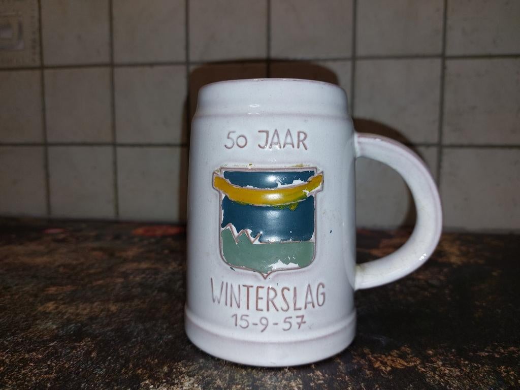 Bierpul 50 jaar winterslag, Verzamelen, Ophalen of Verzenden, Zo goed als nieuw, Bierglas