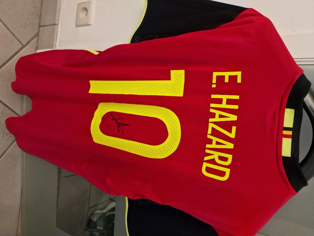 Maillot signé Hazard équipe nationale belge, Enlèvement ou Envoi, Neuf, Maillot