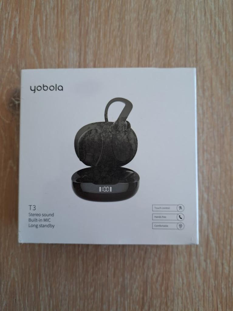 Nieuw - zwarte draadloze oordopjes Yobola T3, Ophalen of Verzenden, Nieuw, In gehoorgang (in-ear)