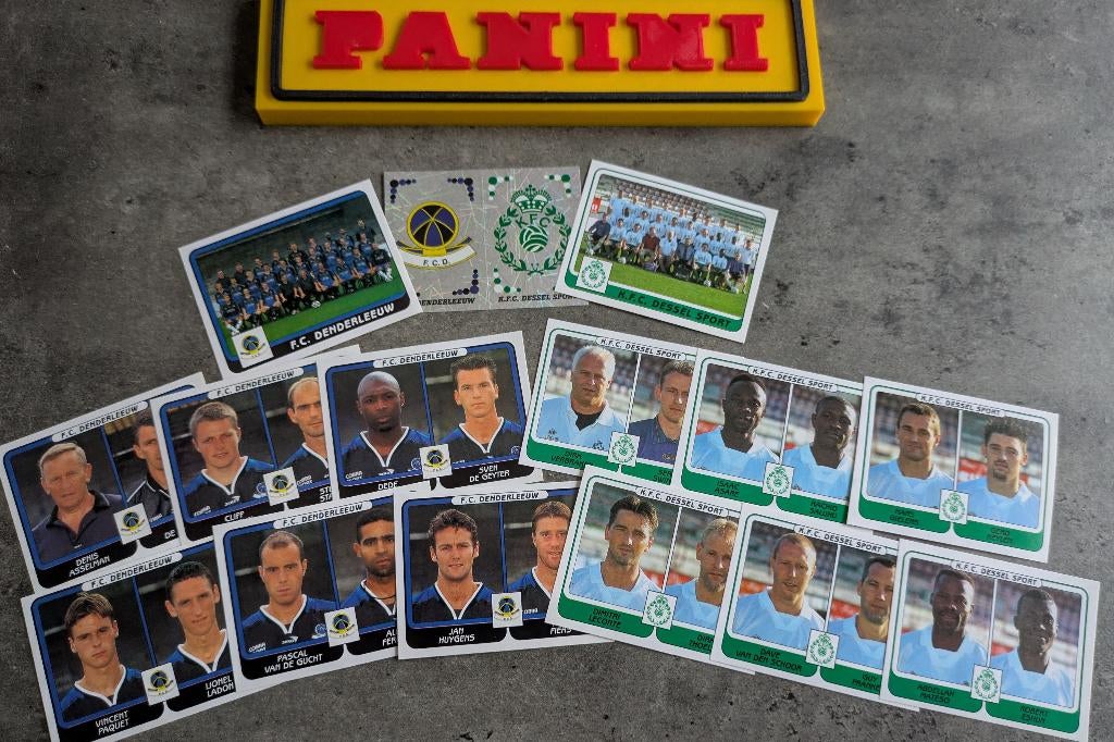 15 AUTOCOLLANTS PANINI FOOTBALL 2002 DENDERLION/DESSEL, Envoi, Neuf
