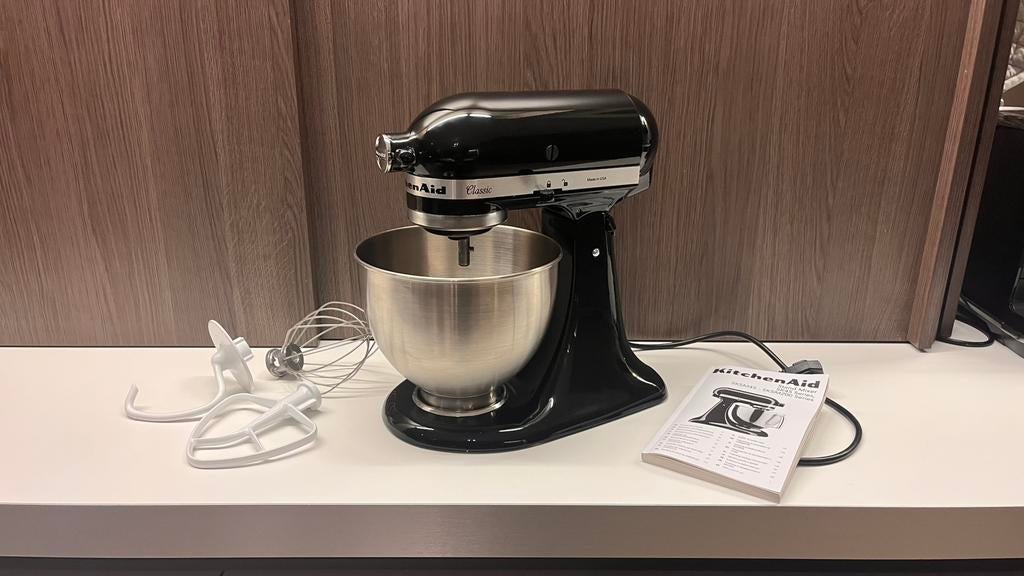 Nieuwe zwarte Kitchenaid keukenrobot 4,3L, 4 litres ou plus, Enlèvement, Neuf