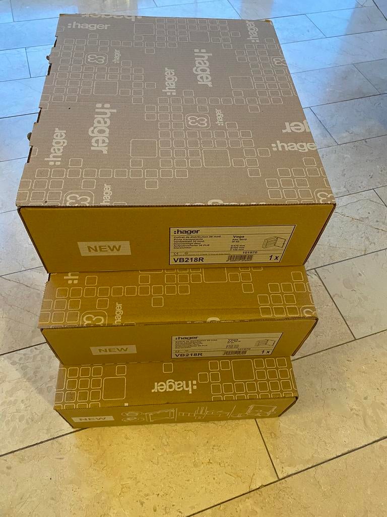 Coffret Hager 18, 36, 54, 72 modules (voir descriptif prix), Neuf
