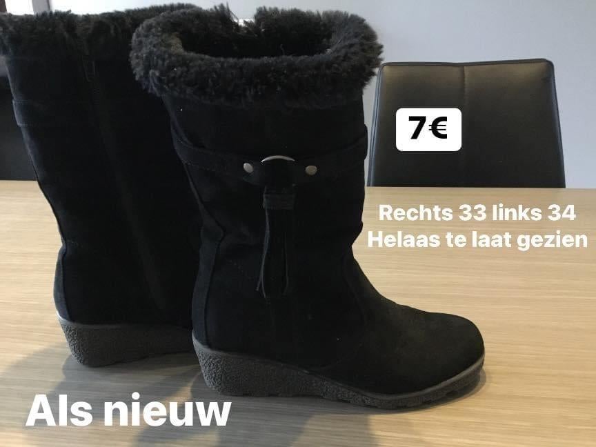 Warme meisjes laarzen maat 33 en 34, Ophalen of Verzenden, Zo goed als nieuw, Laarzen