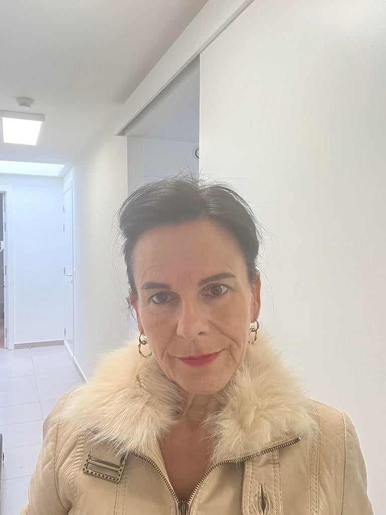 Aphero lederen jas - Vossenbont (20), Kleding | Dames, Aphero, Beige, Ophalen of Verzenden, Zo goed als nieuw