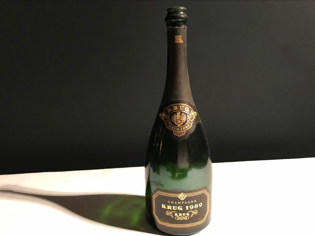 Bouteille vide de champagne Krug 1989, Enlèvement ou Envoi, Comme neuf