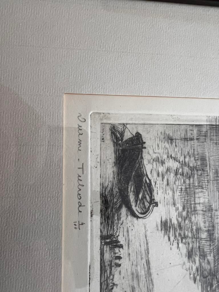 “Durme in Tielrode” - ets van Romain Malfliet - 4/100, Antiek en Kunst, Ophalen