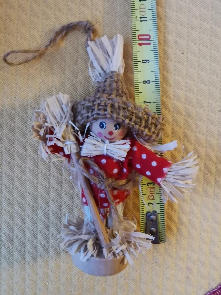 Houten figuurtje poppetje voor in de kerstboom. Kerstbal., Diversen, Ophalen of Verzenden, Zo goed als nieuw